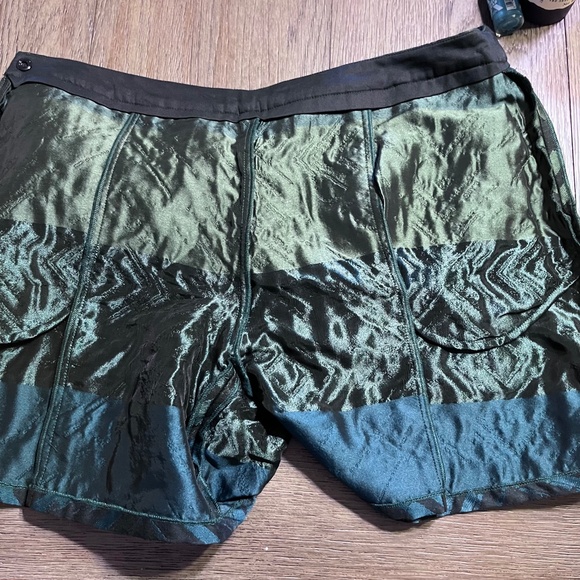 NWT Designer Risto Green/Teal Jacquard Skort Shorts w/ Pockets - Picture 13 of 16